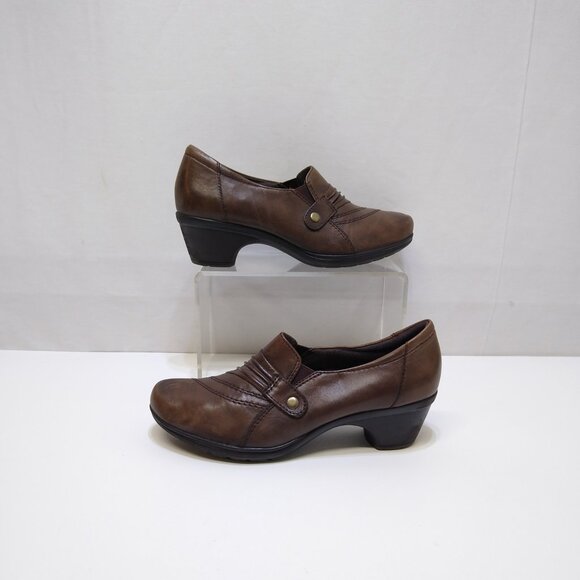 Earth Origins By Earth Rochester Leather Uppers Women's 7.5M Slip-On Low Heels - Picture 2 of 8